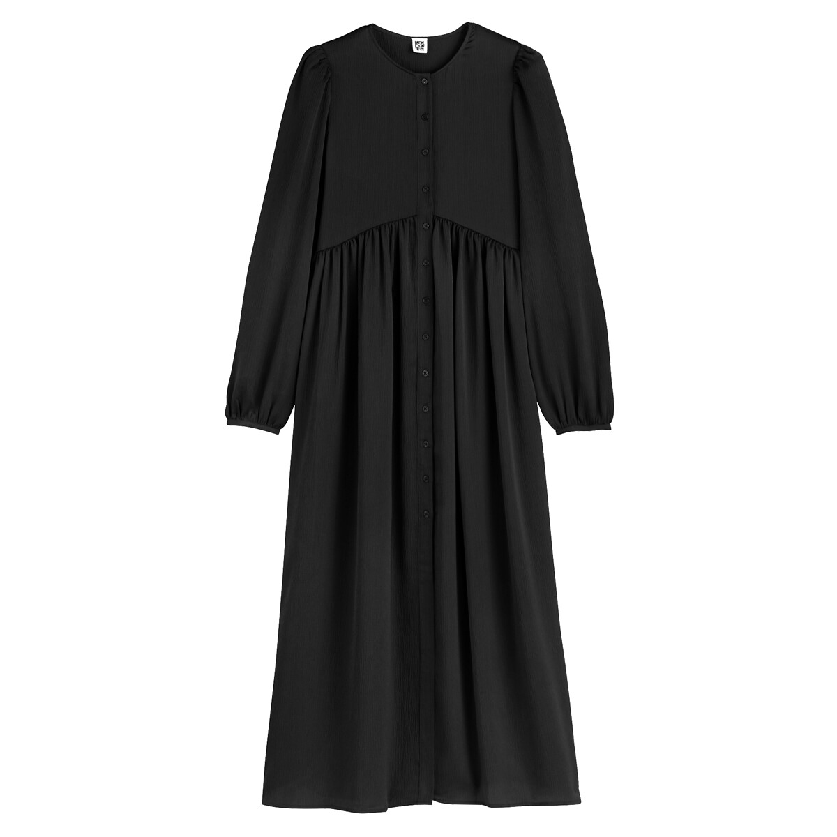 COLEÇÃO LA REDOUTE<br>Vestido longo e evasê, mangas compridas