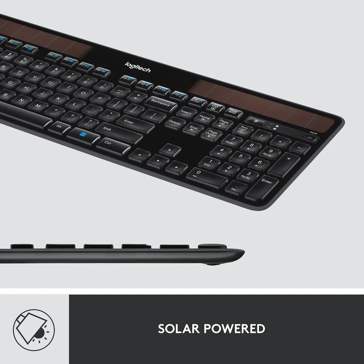 Logitech K750 trådløst solcelle-tastatur