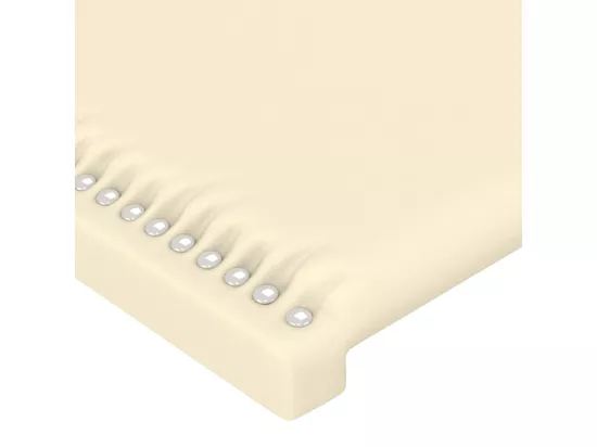 Tête de lit avec oreilles Crème 163x23x78/88 cm Similicuir