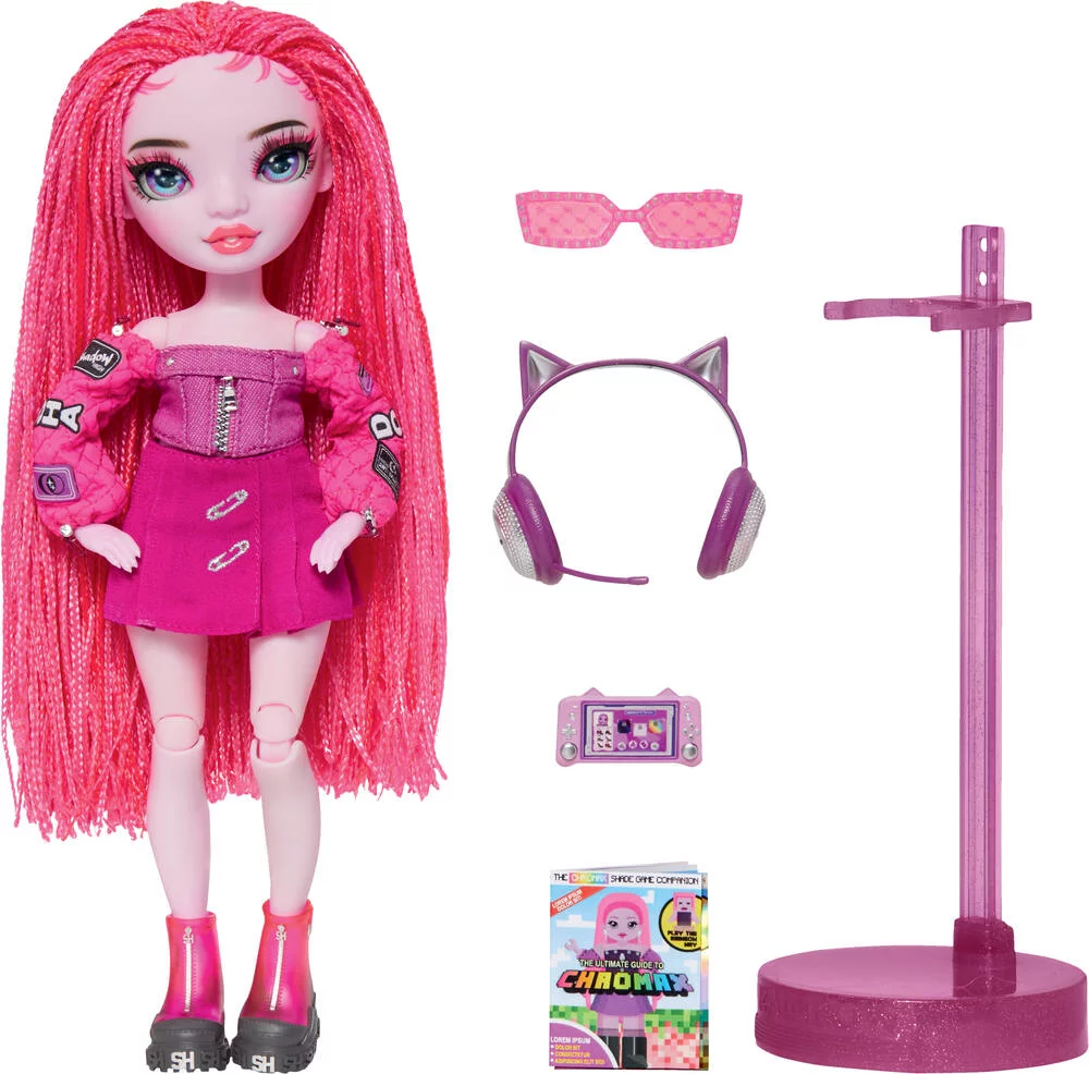SHADOW HIGH -POUPEE MANNEQUIN  27 CM PINKIE JAMES ROSE AVEC COMPAGNON ET ACCESSOIRES