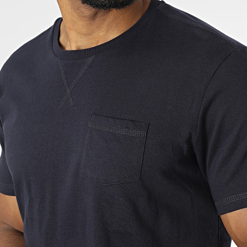 Tee Shirt A Poche Bleu Marine