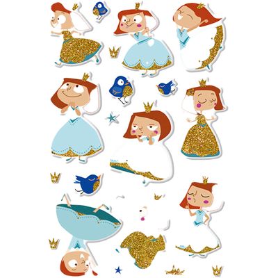 Maildor - 1 feuille gommettes princesses