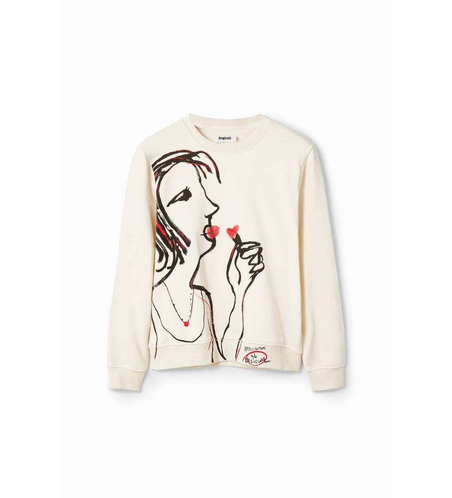 Moletom branco Desigual Arty