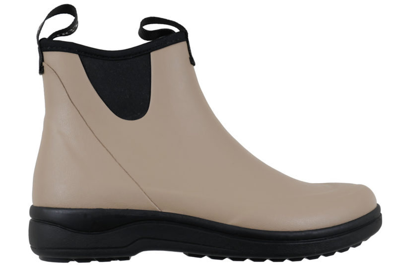 GREEN COMFORT RAIN RUBBERBOOT PLAIN GUMMISTØVLE I TAUPE GUMMI