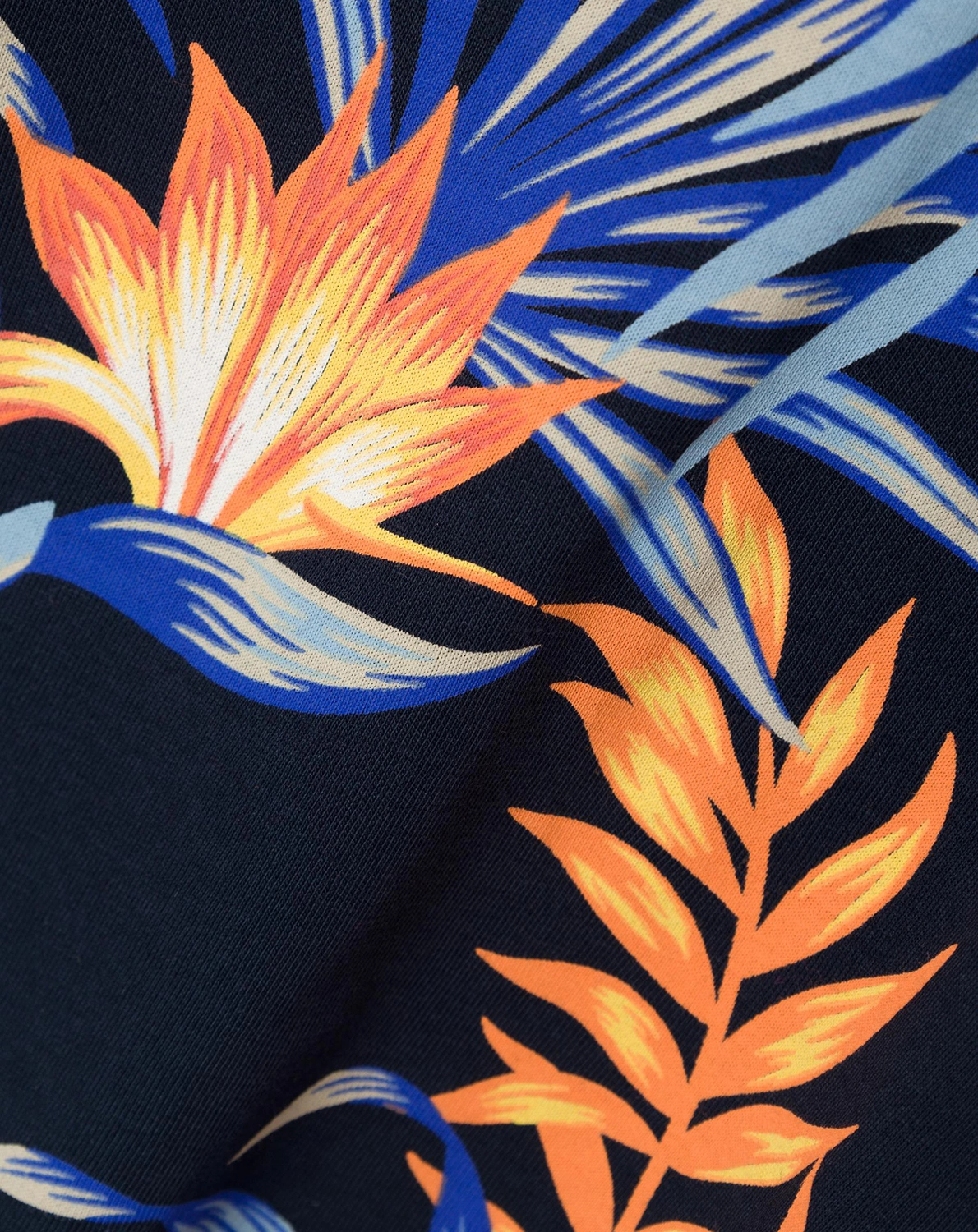 T-Shirt NKMFLANKO LEAVES in dark sapphire