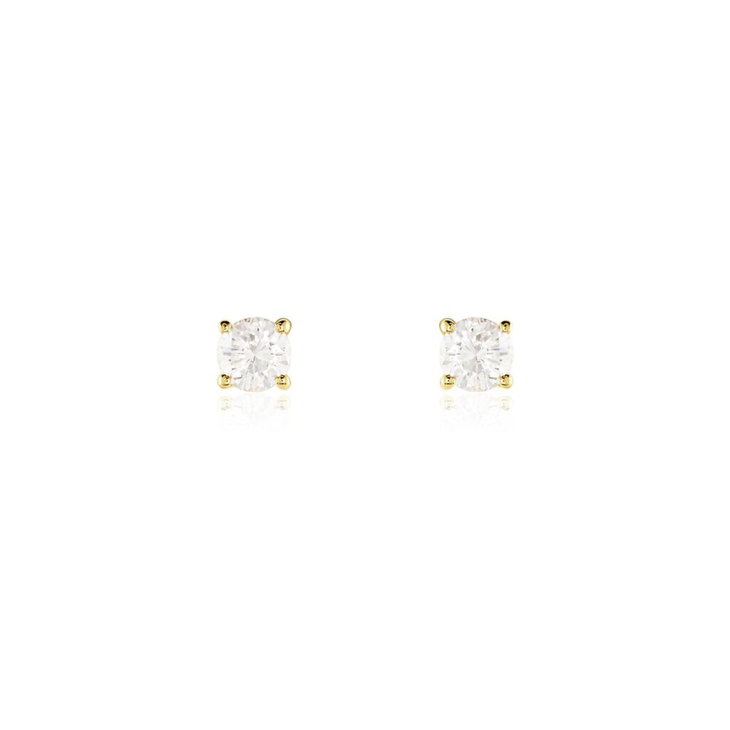 Boucles D'oreilles Puces Aphrodite Or Jaune Diamant