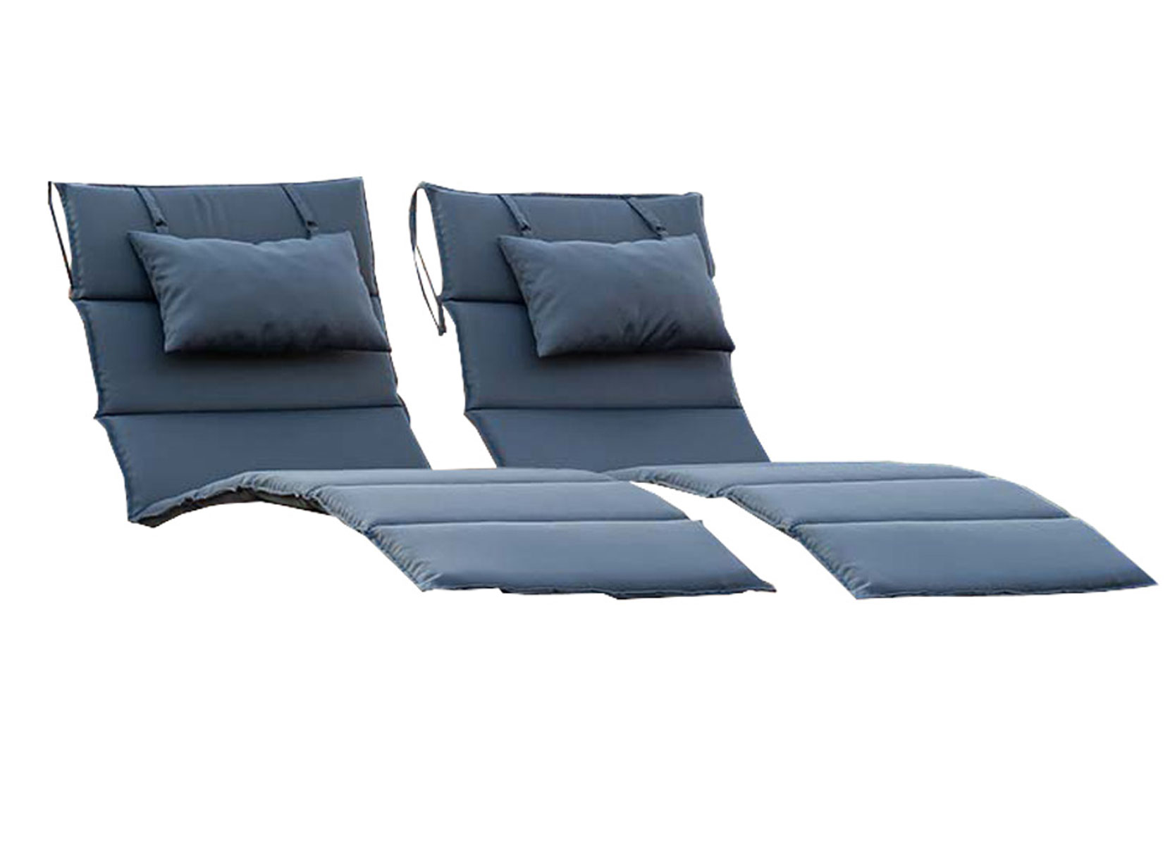 Home Deluxe Auflage 2er-Set für TAIGA Wellenholzliege Anthrazit