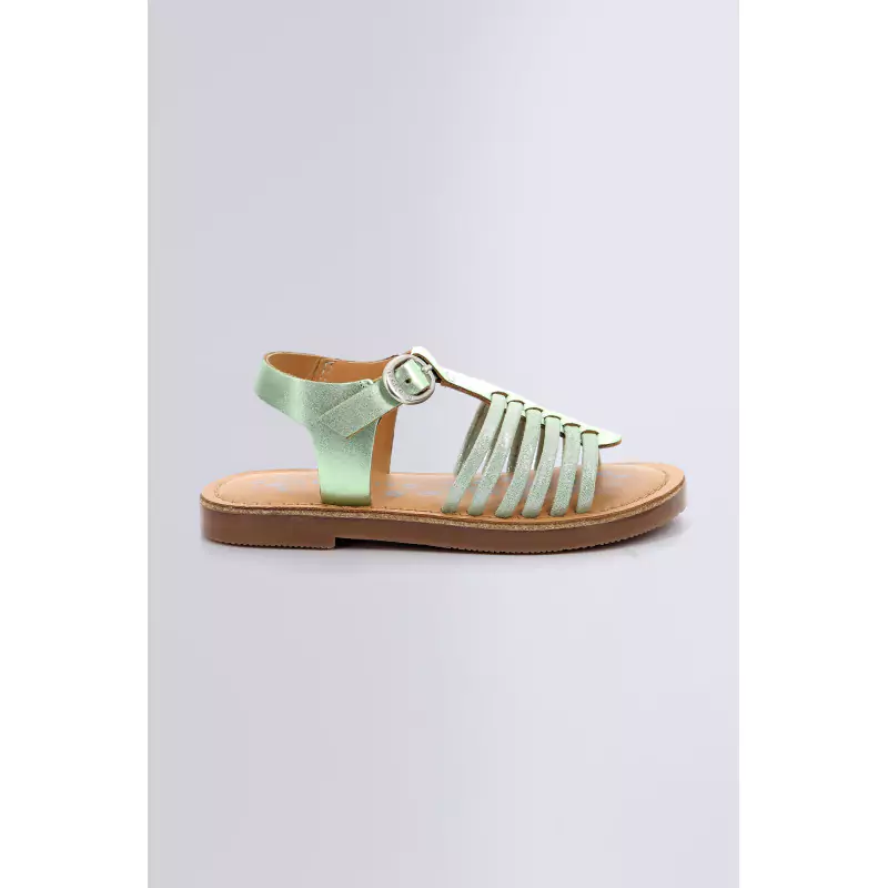 Premslim Vert clair SANDALES Cuir  Fille