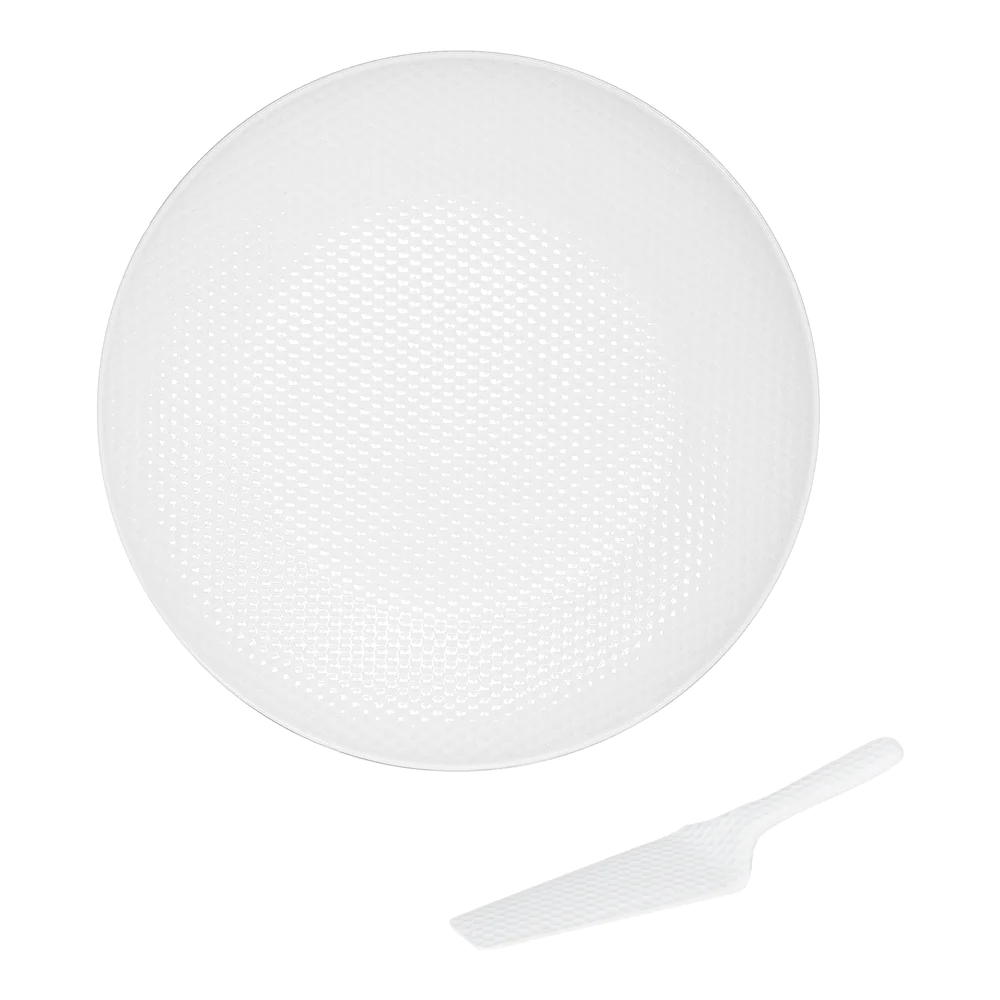 Plat à tarte 31 cm Snow + pelle Table passion