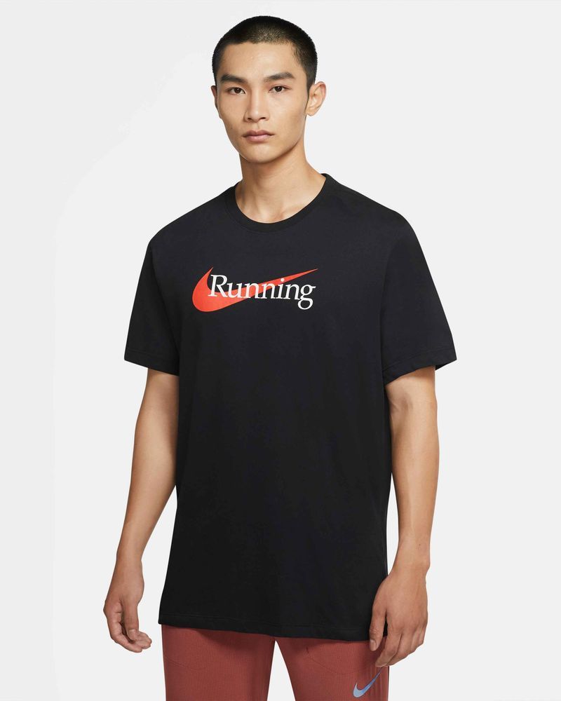 T-shirt de running Nike Dri-FIT Noir pour homme