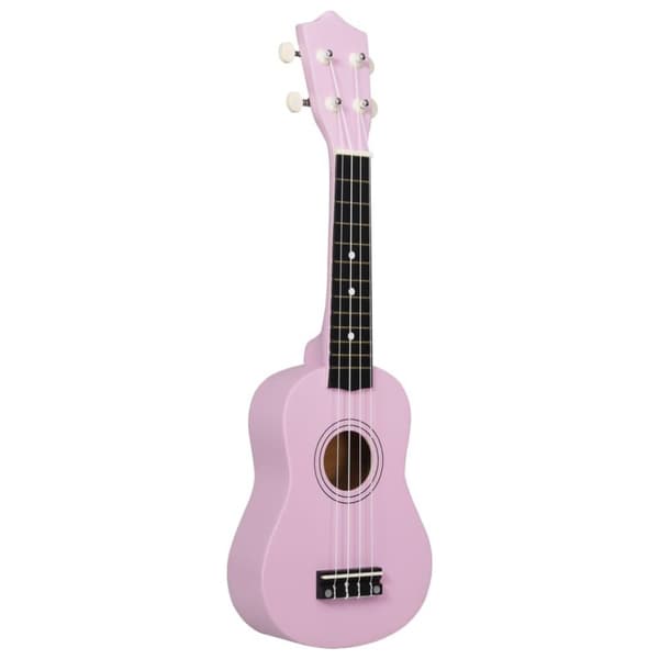 vidaXL Sopran-ukulele sett med veske for barn rosa 21