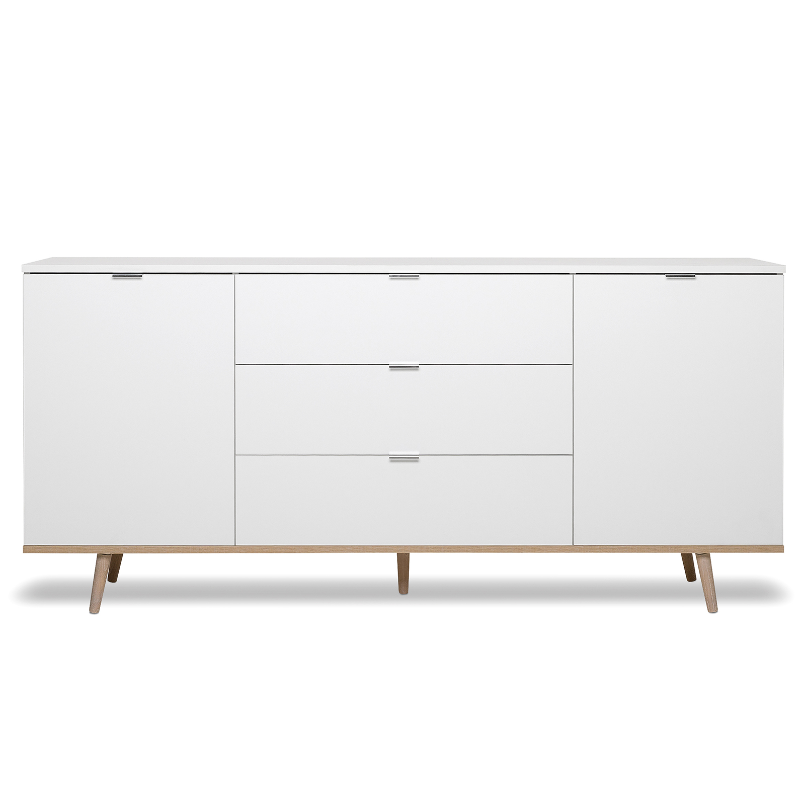 Sideboard GÖTEBORG - weiß-Sonoma Eiche - 180 cm breit