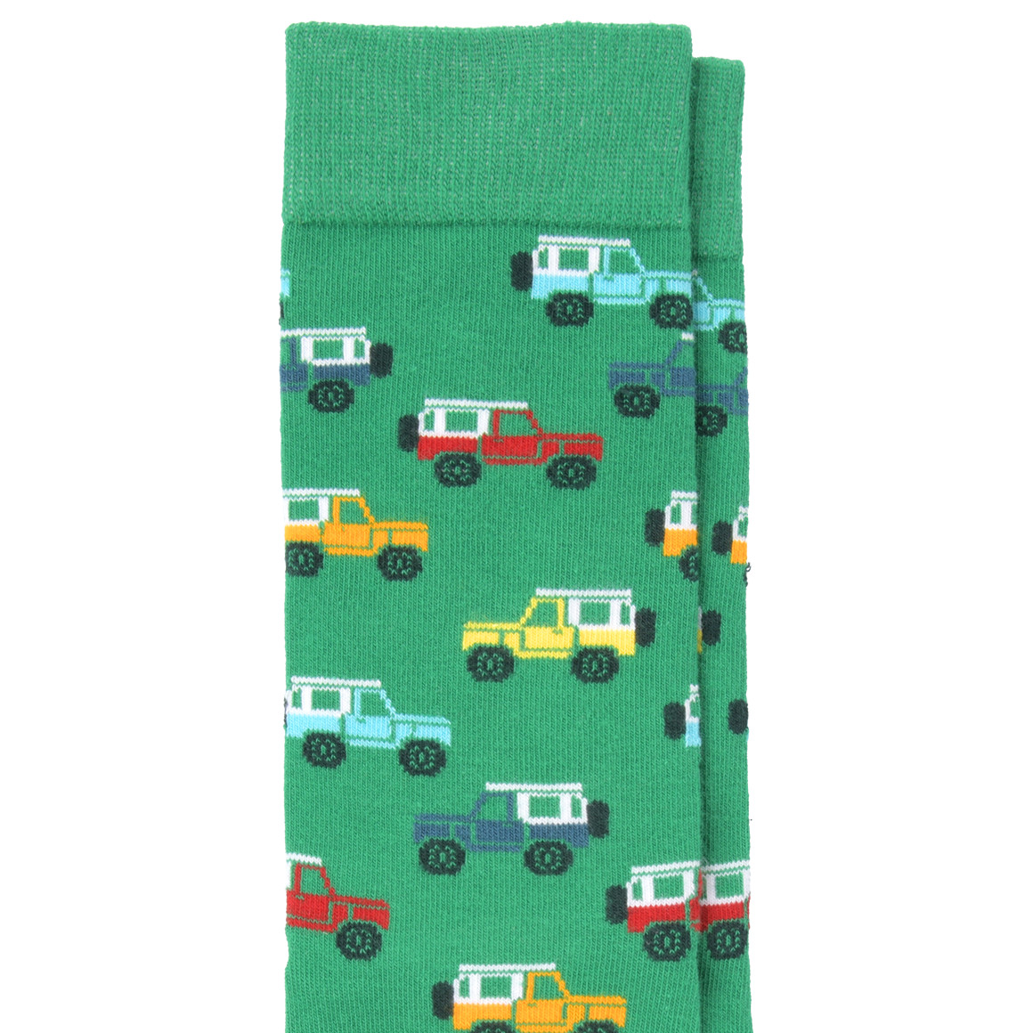 VanVaan 1 Paar Herren Socken mit Autos allover grün