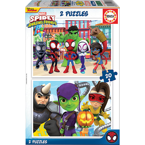Spidey & hans supervenner puslespil - 2x20 brikker