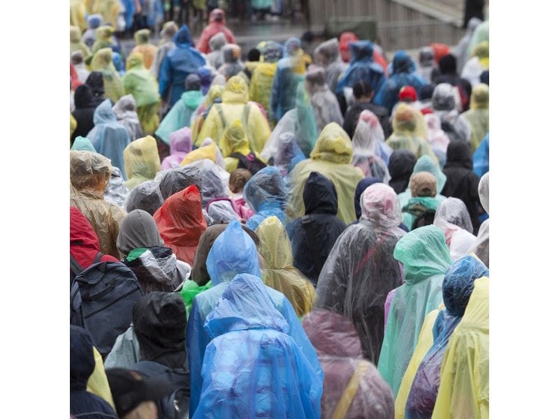 relaxdays Regenponcho 20 Stück, Grün Regenschutz