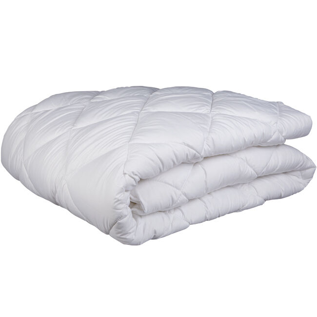 Couette tempérée anti-acarien blanche 200x200cm