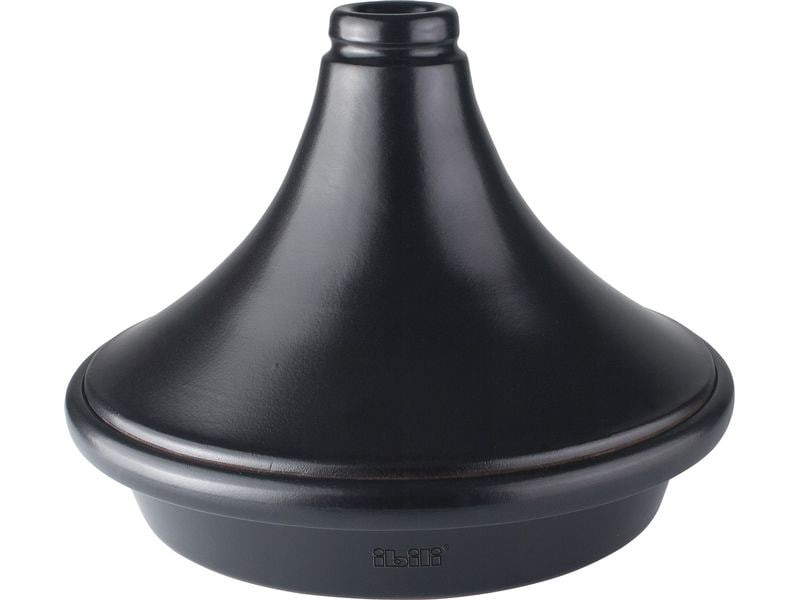Ibili Tajinetopf Natural 28 cm, Schwarz Geeeignet für schonendes Schmoren und Garen