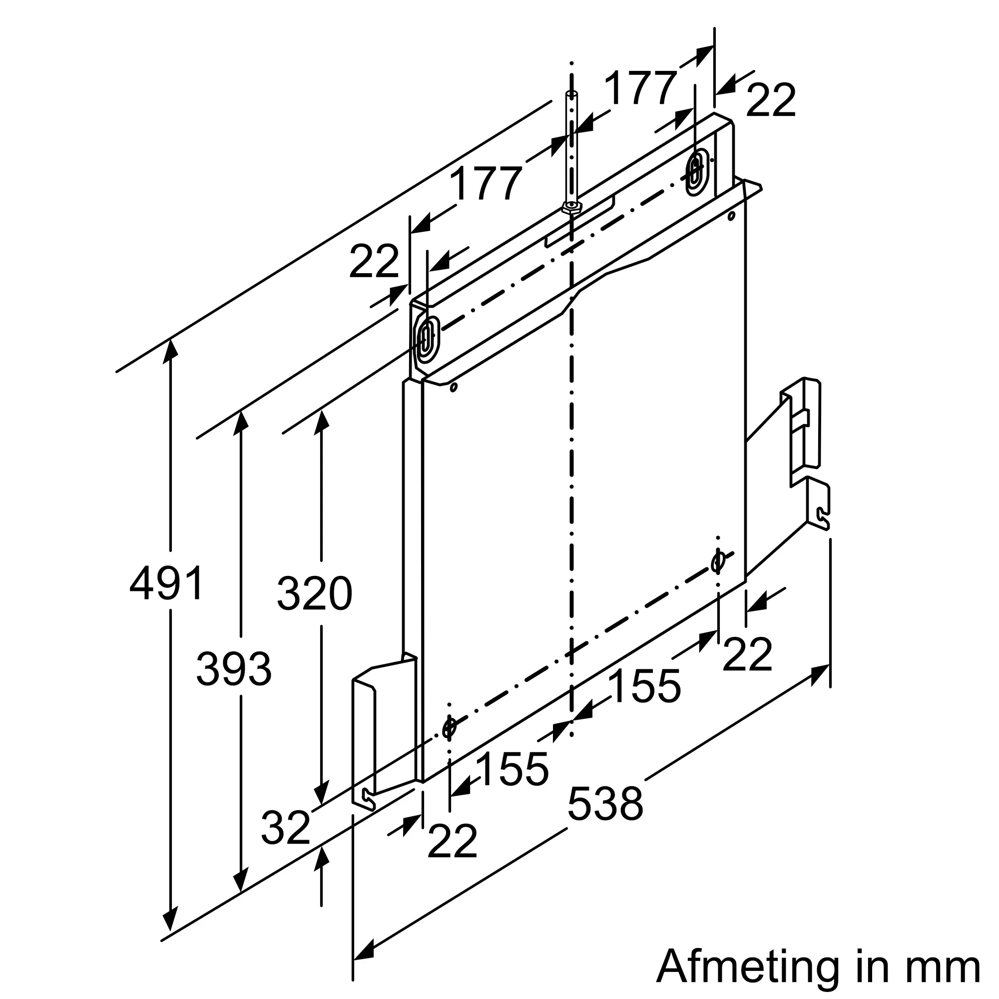Frame verlager 538 mm DSZ4660 • 17001426