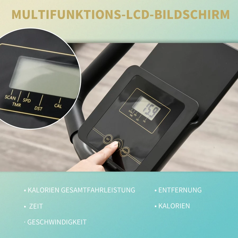 HOMCOM 2-in-1 Fahrradtrainer schwarz, grau