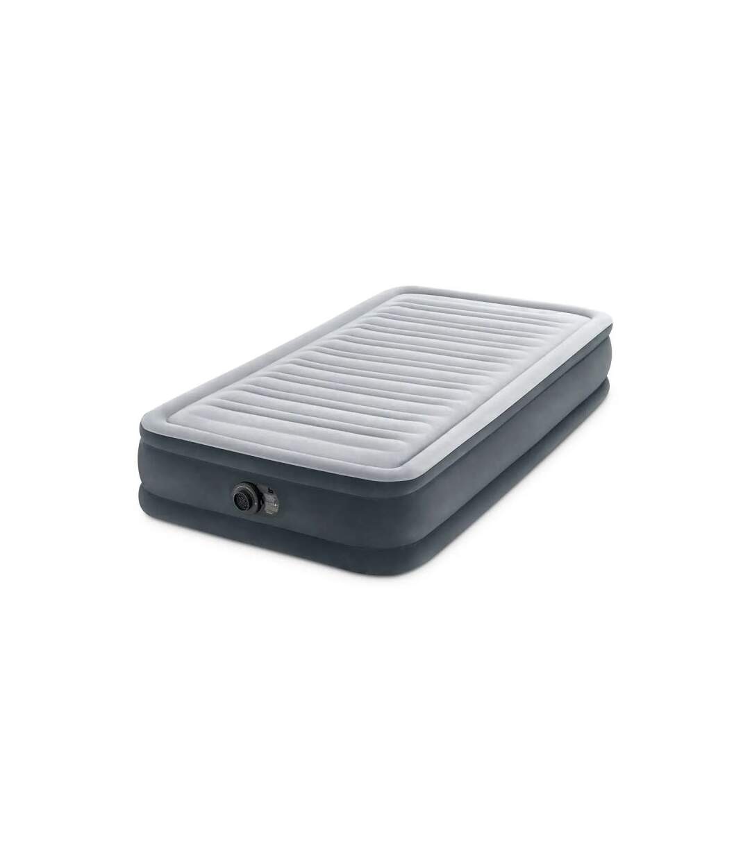 Matelas Gonflable Électrique 1 Place Confort 191cm Gris Clair