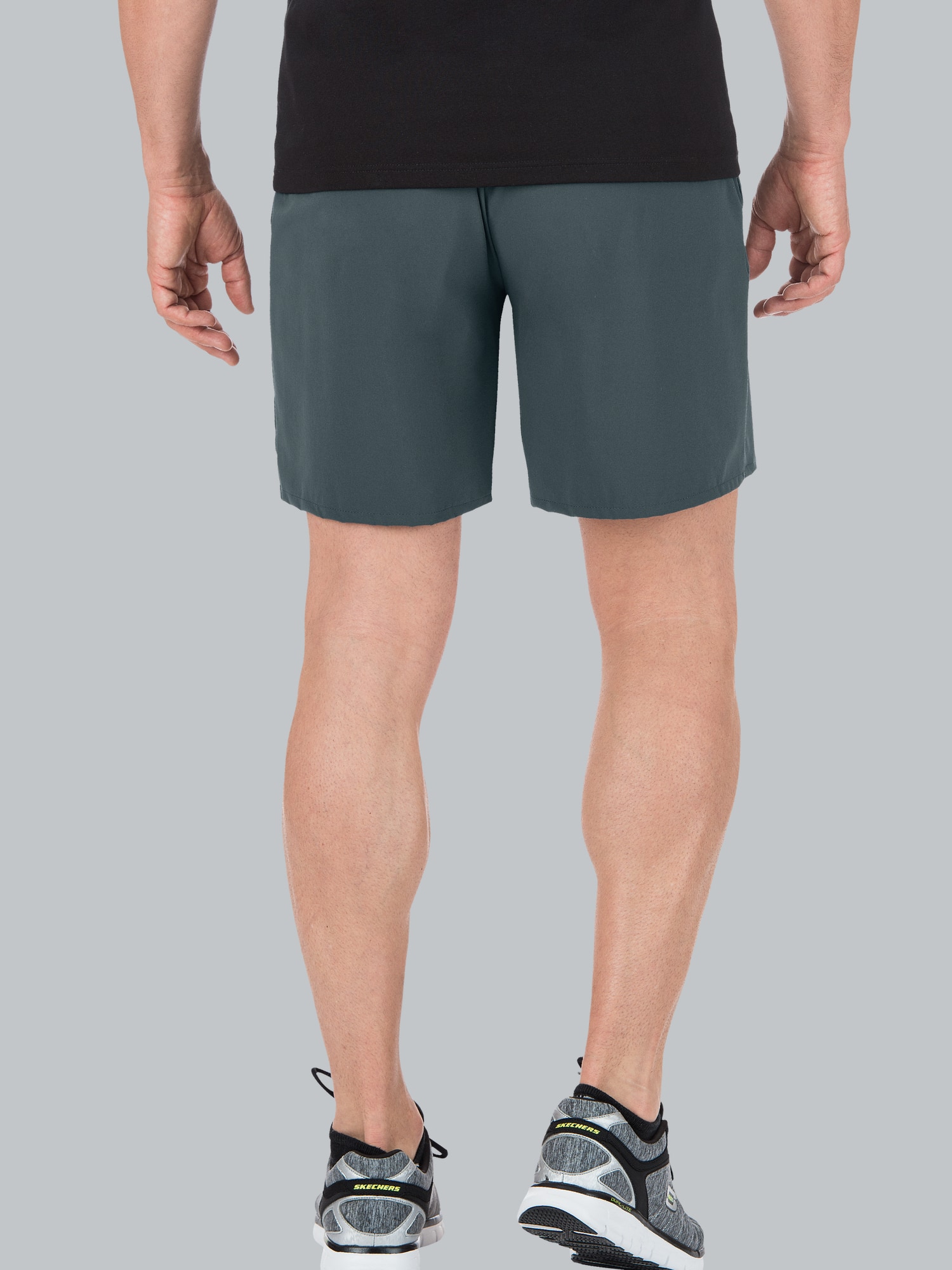 Sport-Shorts mit Innenslip aus Netz Anthrazit