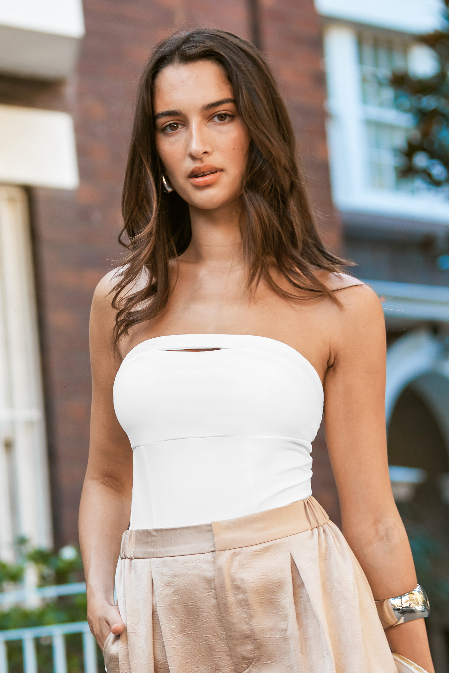 Body tube en jersey blanc