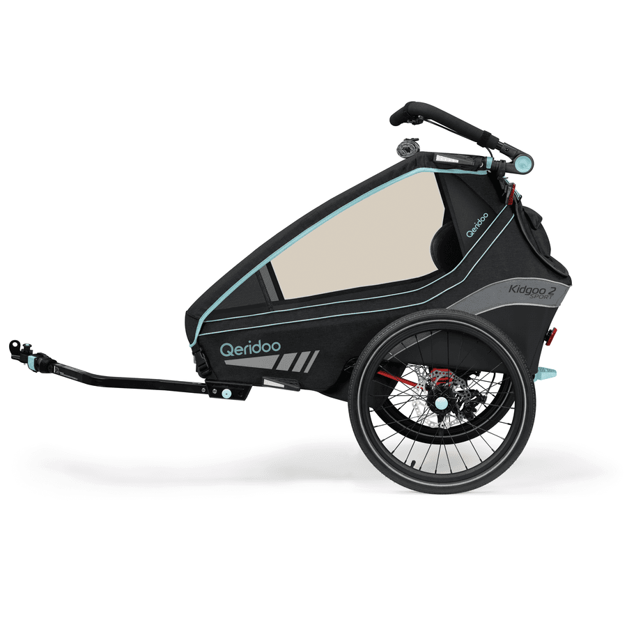 Qeridoo® Kinderfahrradanhänger Kidgoo2 Sport Arctic Blue 2022