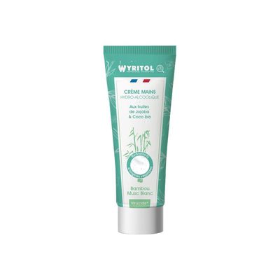 Wyritol Bambou Musc Blanc - Crème hydoralcoolique désinfectant pour les mains - 75 ml