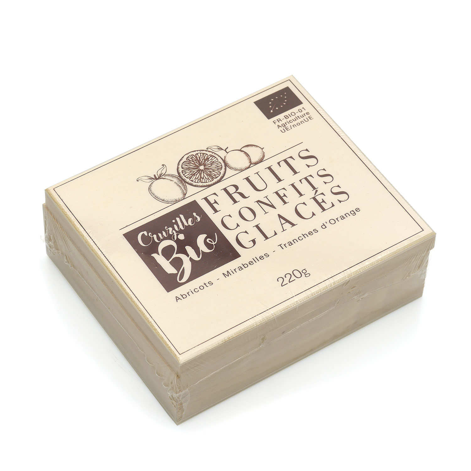Fruits bio confits glacés - Coffret bois