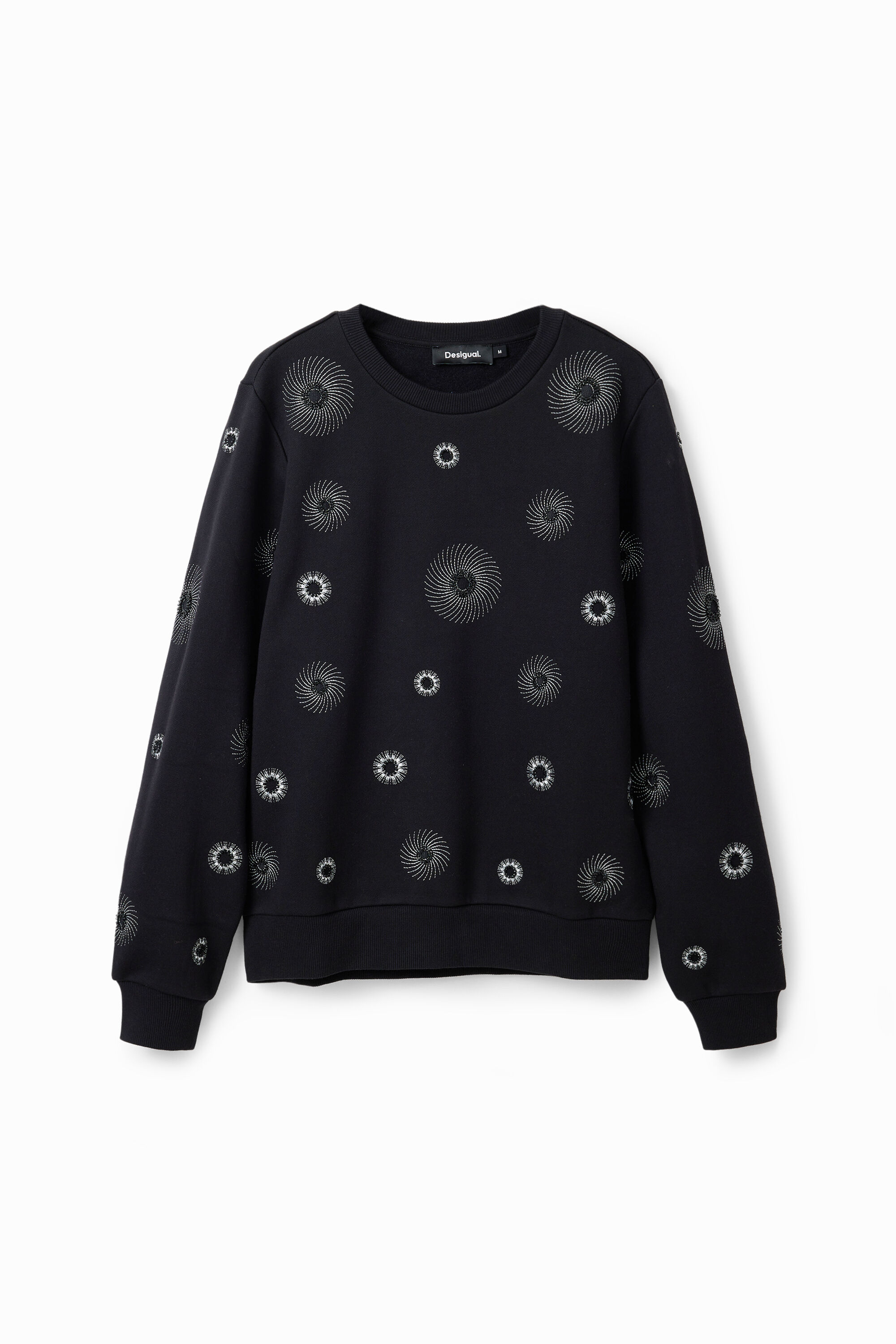 Sweat-shirt broderies géométriques