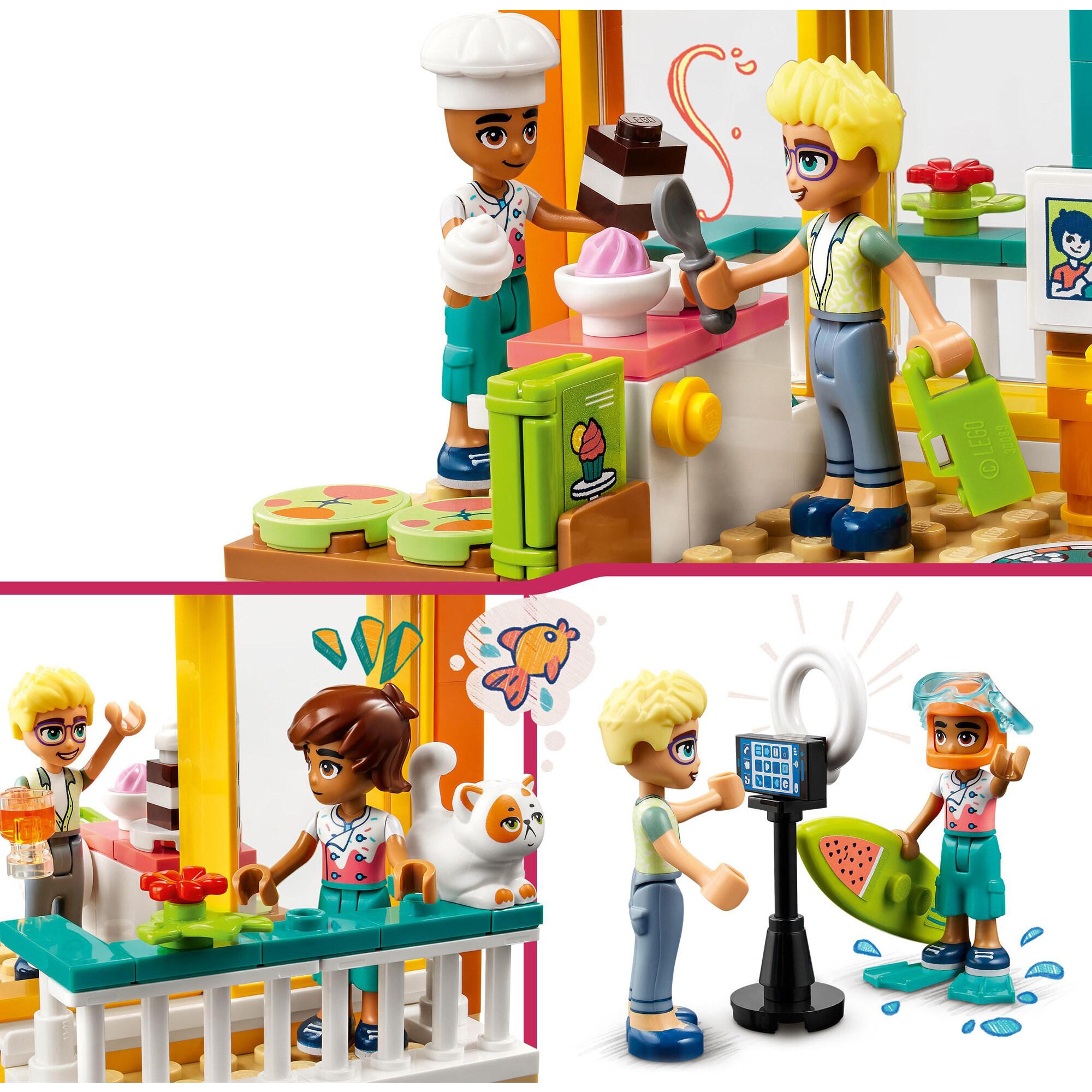 LEGO Konstruktionsspielzeug Friends Leos Zimmer