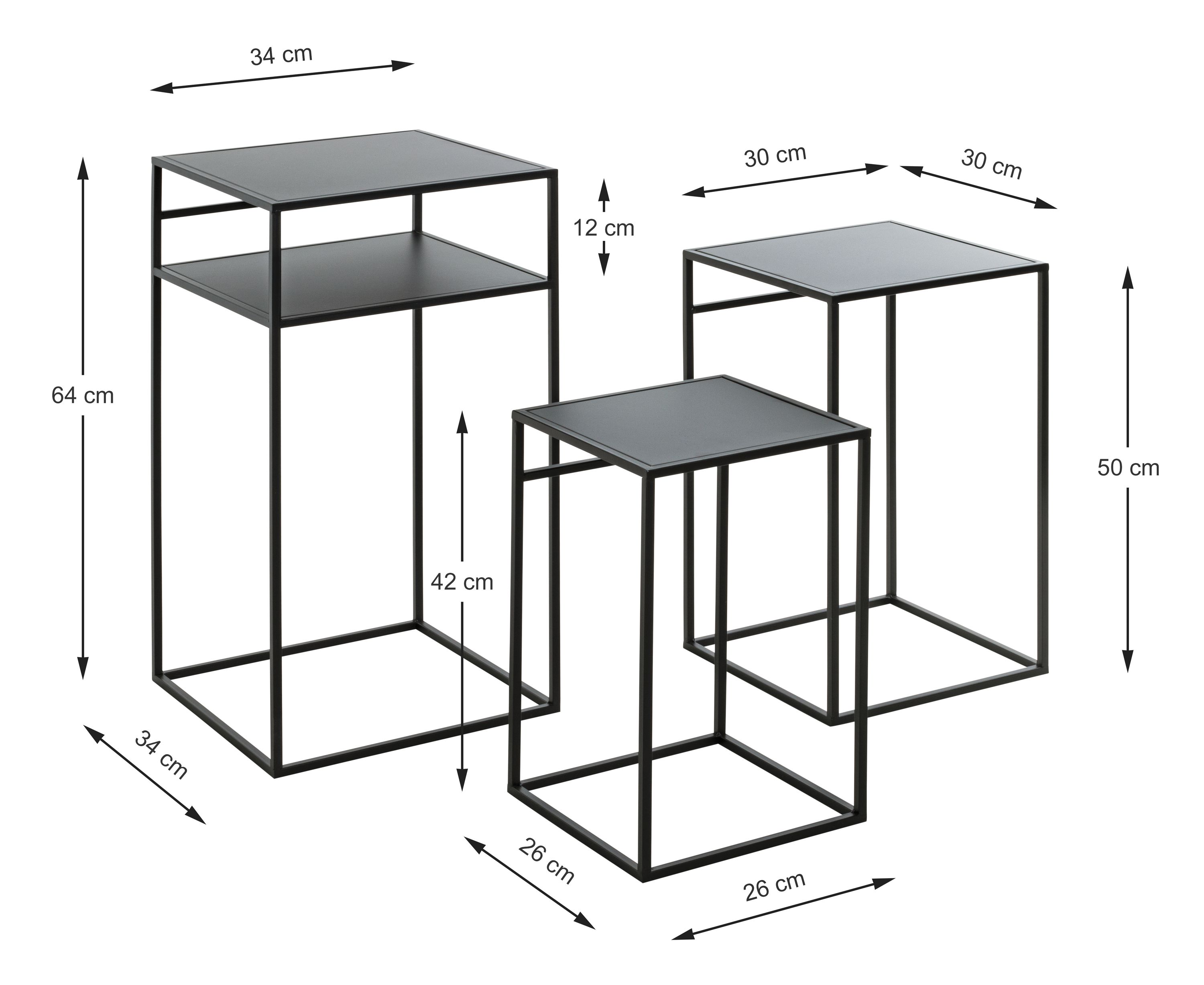 Beistelltisch 3er Set