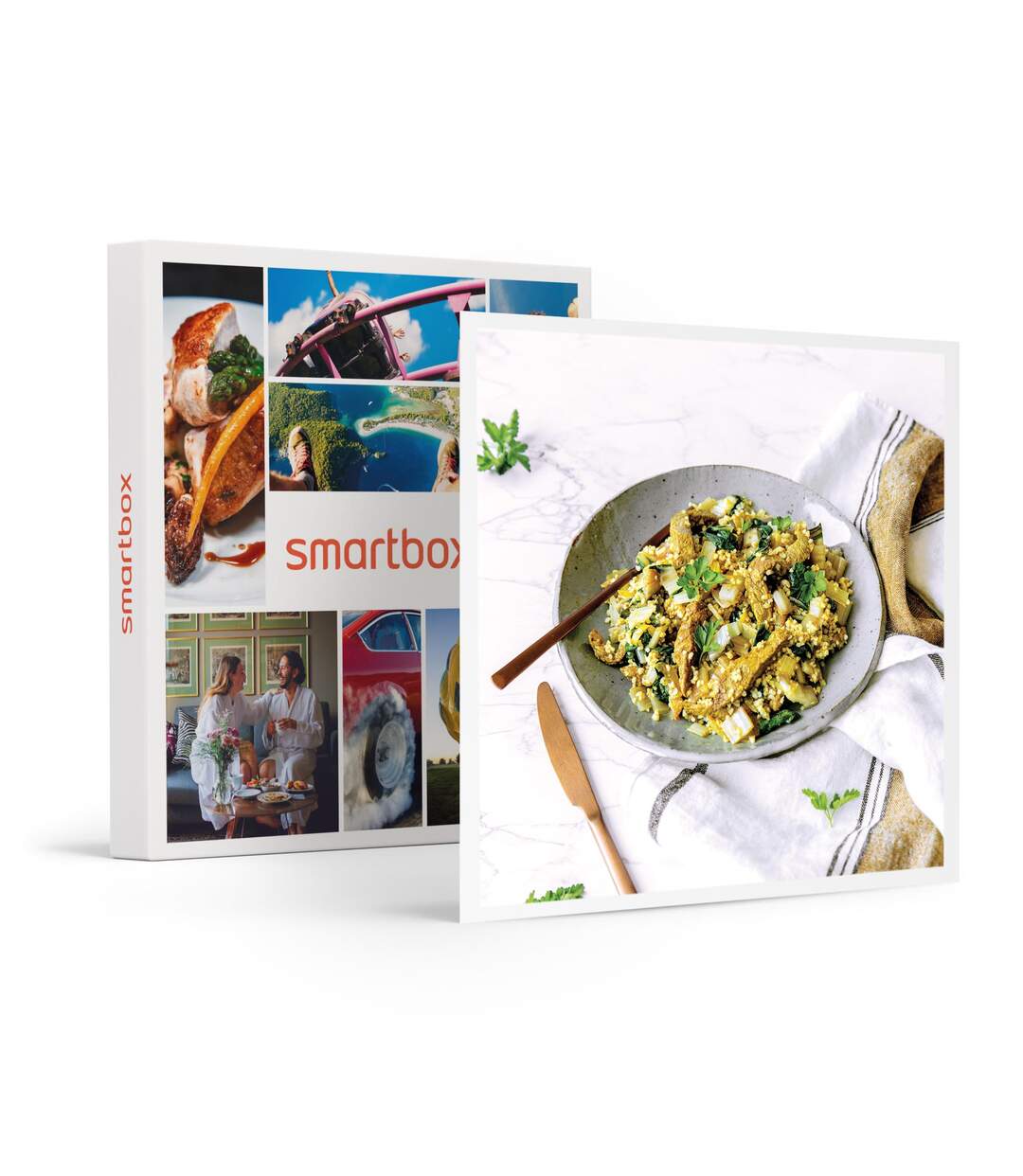 Panier à cuisiner Recettes et Cabas pour 2 personnes avec 4 délicieuses recettes - SMARTBOX - Coffret Cadeau Gastronomie
