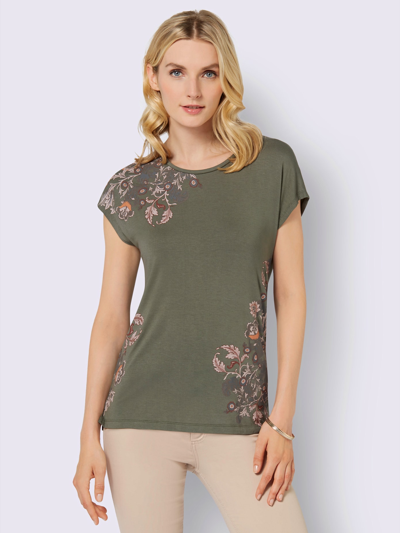 T-shirt à encolure ronde viscose