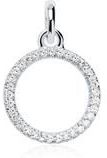 Hanger cirkel in 14k witgoud met Diamanten