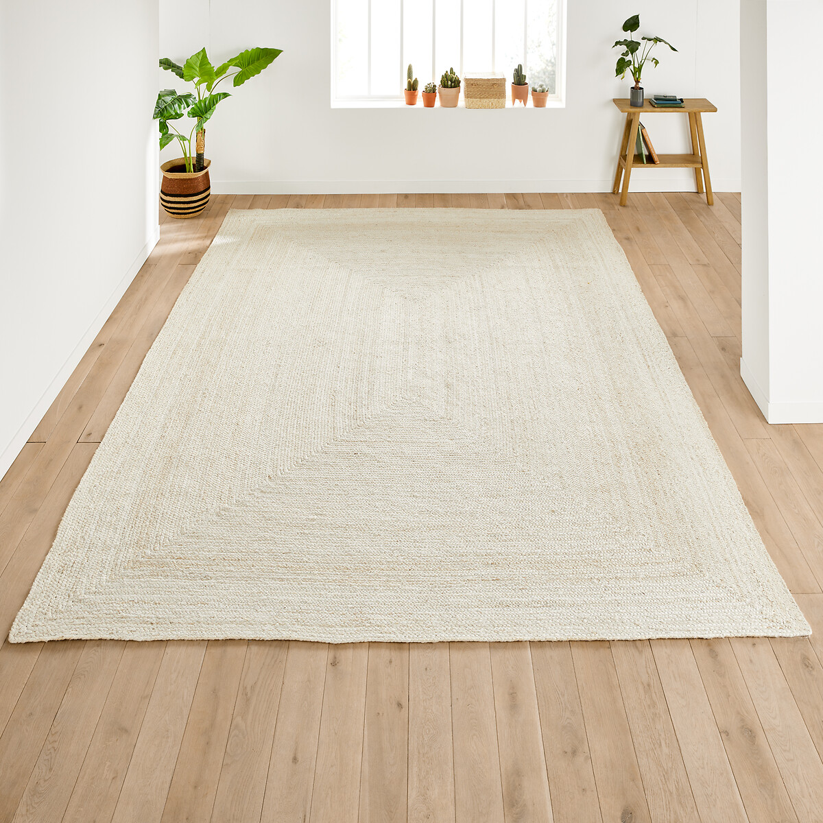 LA REDOUTE INTERIEURS<br>Tapete de juta branqueada, retangular XXL, Aftas