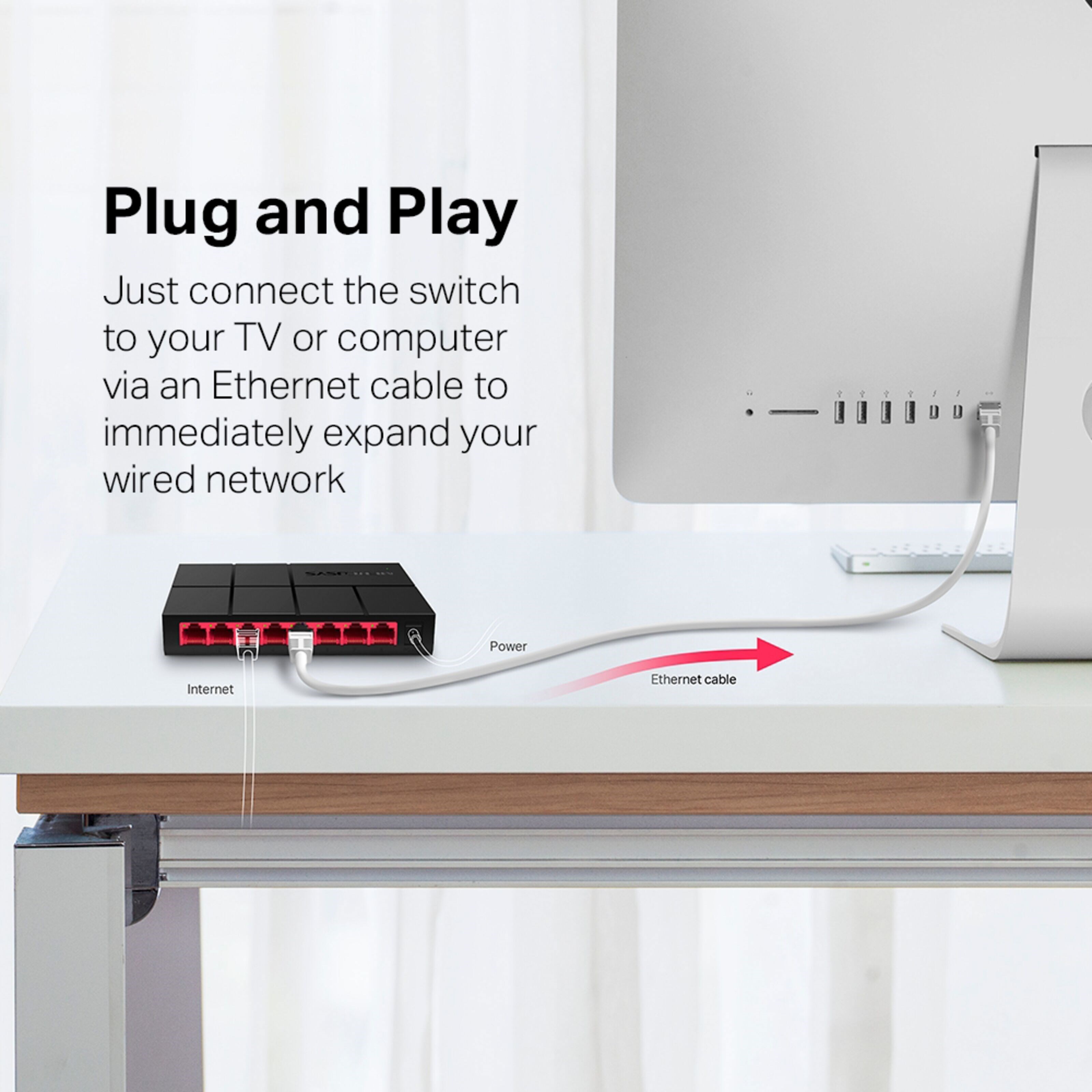 Mercusys Gigabitswitch 8 porter