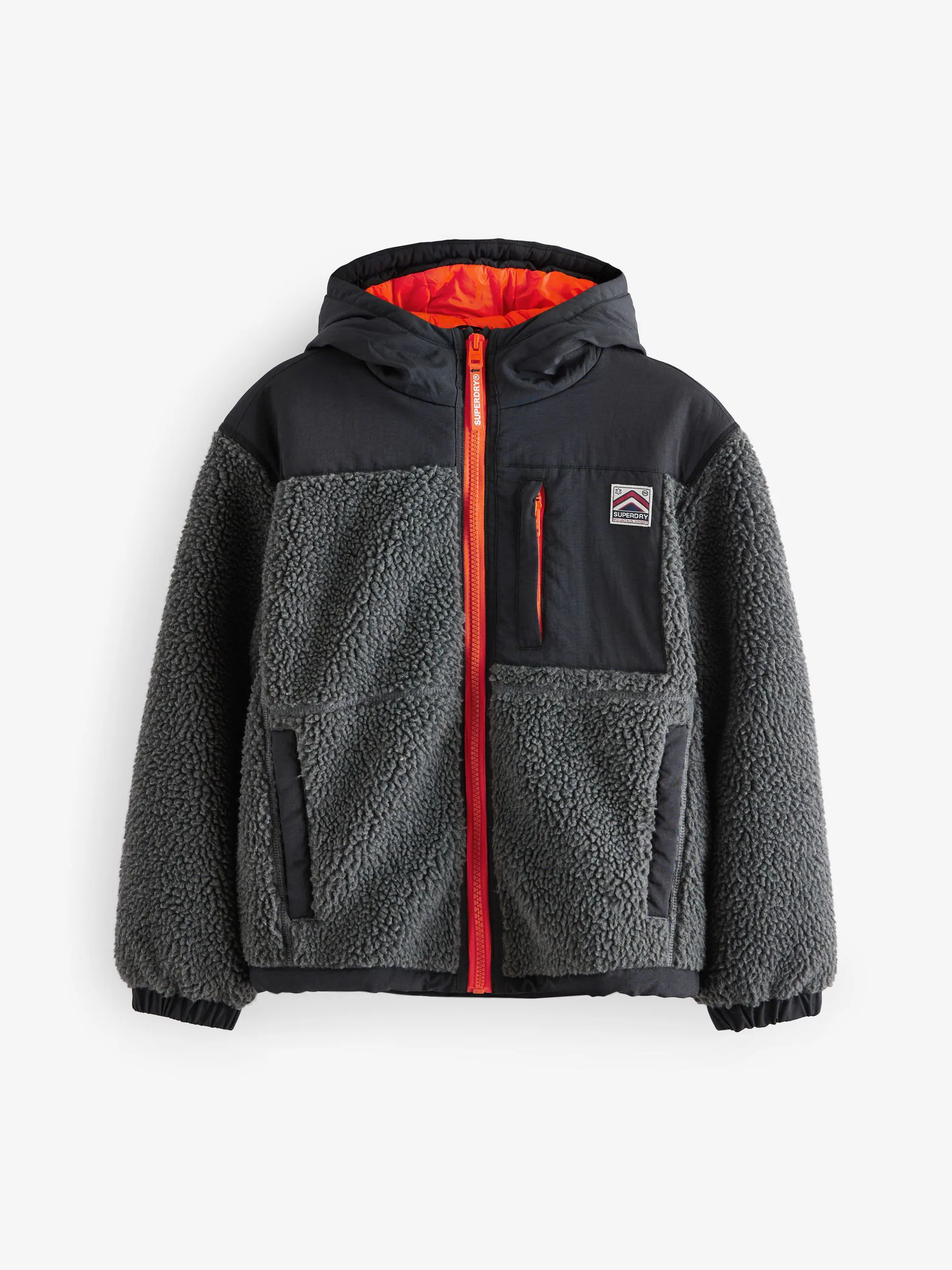 Zwart - Superdry - Jack met rits en borgvoering