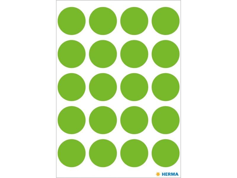 Herma Stickers Klebepunkte Vario Ø 19 mm, Grün Markierungspunkte Sticker