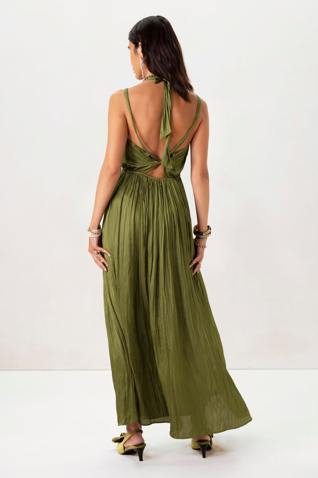 Groene maxi jurk