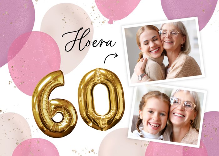 Greetz | Verjaardagskaart | Hoera 60 | Fotokaart