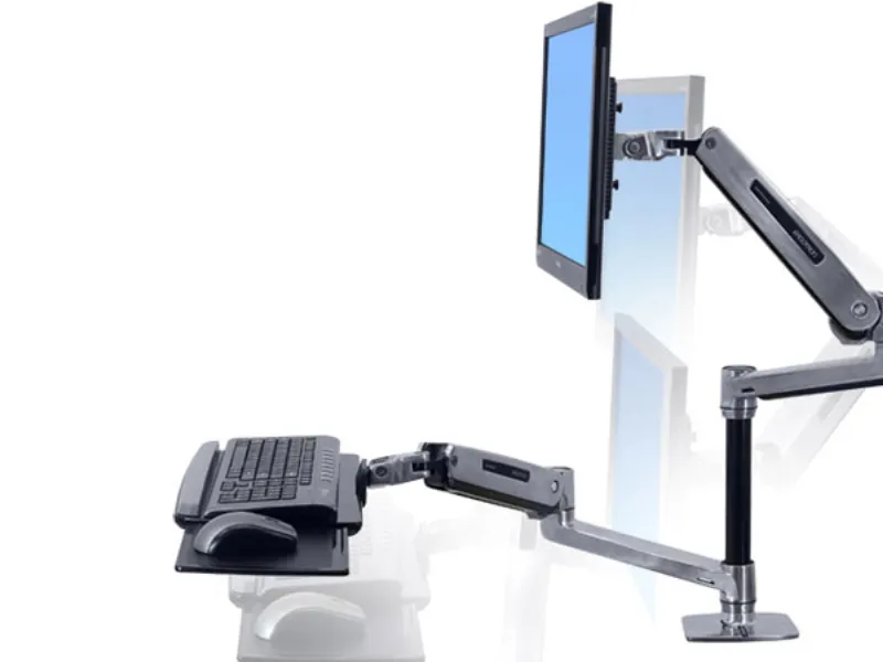 Ergotron WorkFit-LX - Stående skrivebordsomformer - poleret aluminium