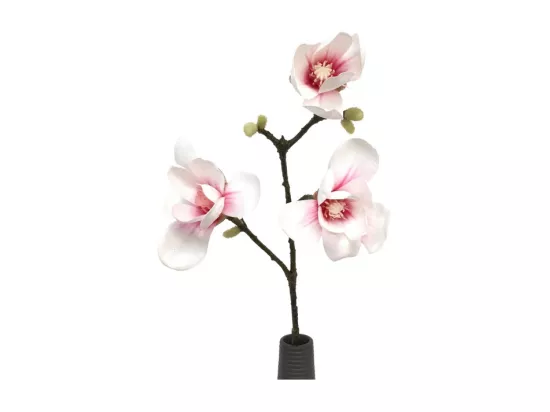 ~Fleur artificielle magnolia haut de gamme cimetière tissu rose 70 cm