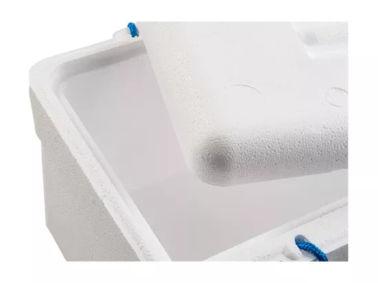 Glacière, réfrigérateur, refroidisseur en polystyrène coloris blanc, capacité 26 L - Longueur 45 x Profondeur 31 x Hauteur 33 cm
