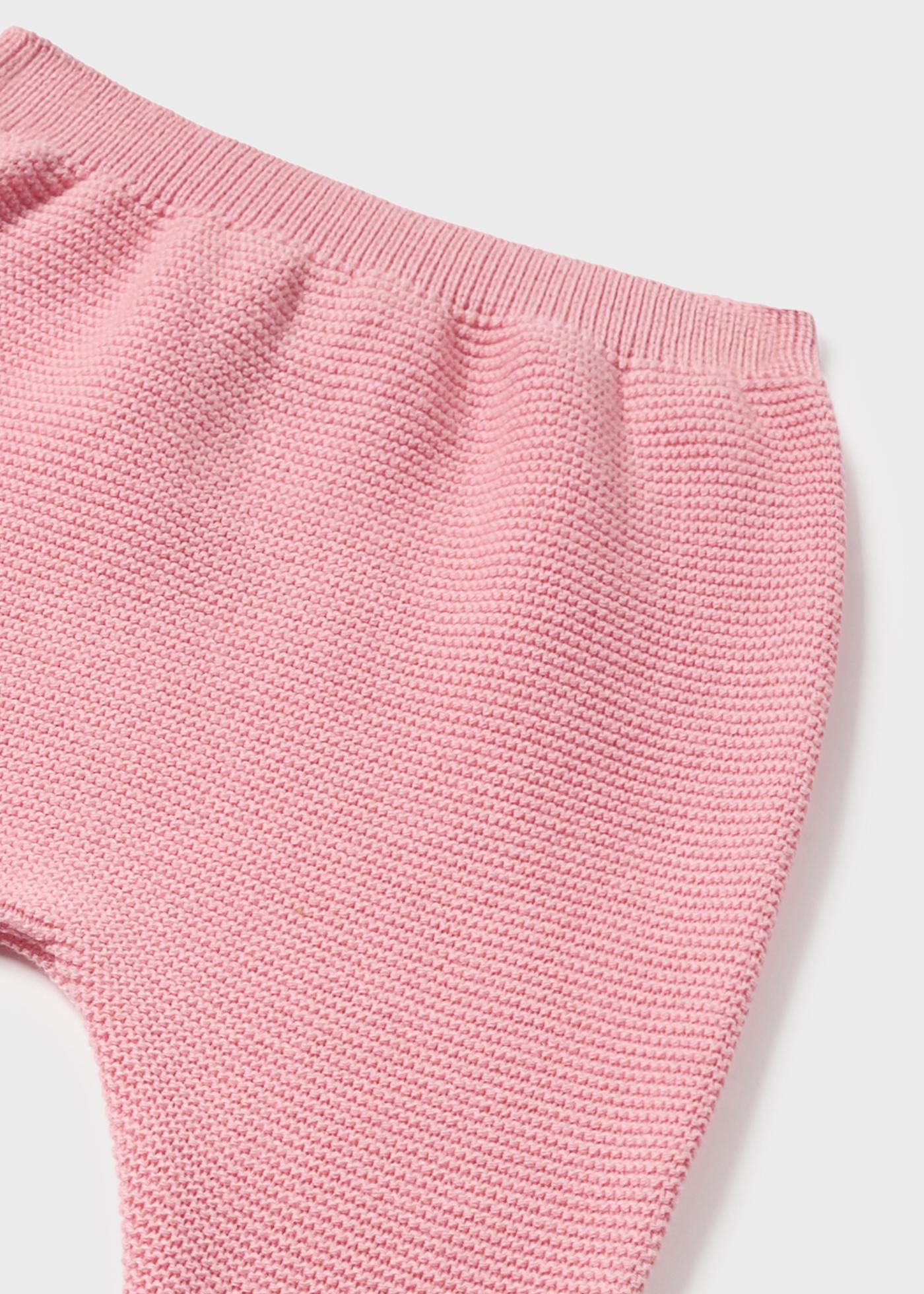 Conjunto de malha de 2 peças Better Cotton para recém-nascidos na cor nude.
