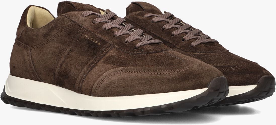bruine nubikk lage sneakers glen hendrix
