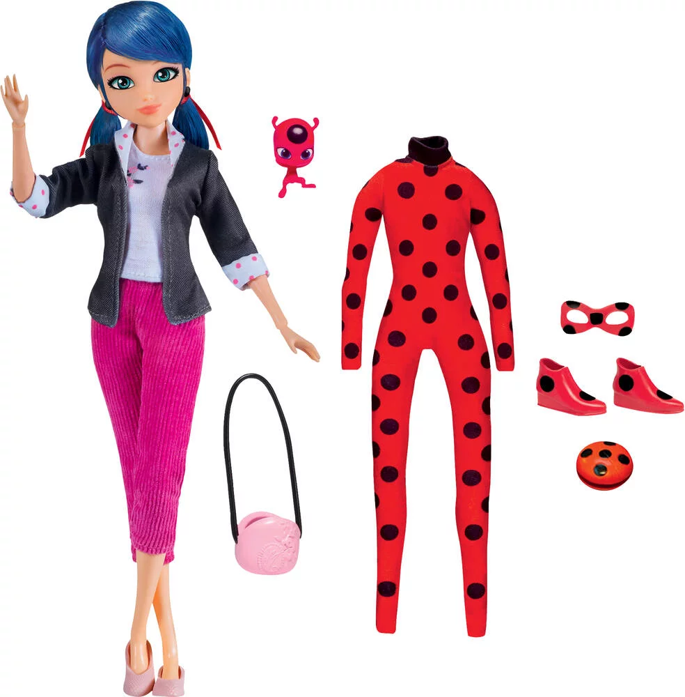 MIRACULOUS - POUPEE MARINETTE ET SES 2 TENUES 26 CM