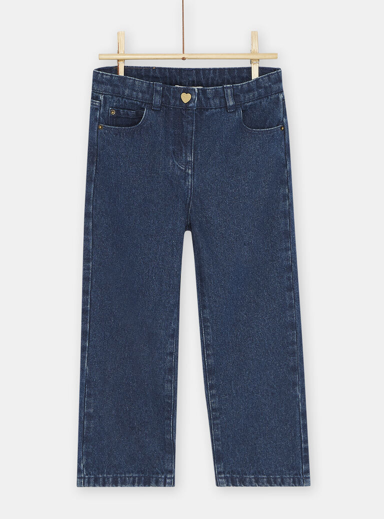 Jean brut coupe droite fille