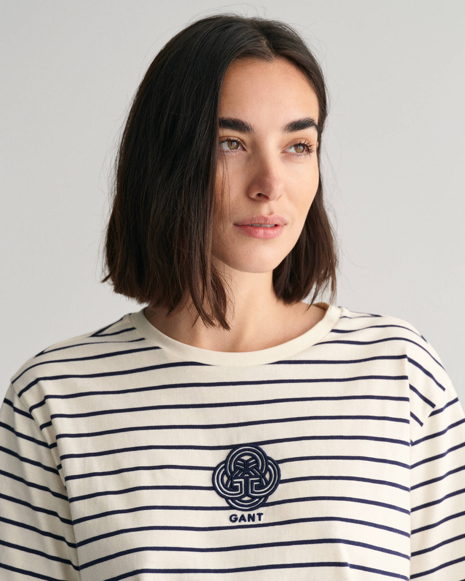 Gant| Damen T-Shirt  STRIPED MONOGRAM Relaxed Fit