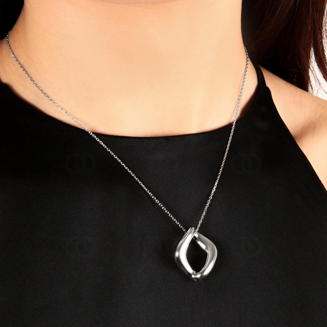 Collier 925 Silber rhodiniert & galvanisiert 42cm